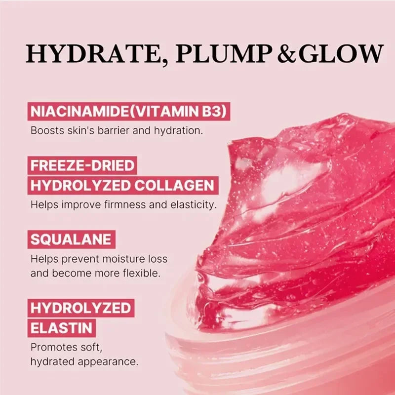 Sakura Mask,Collagen Jelly Cream Niacinamide And Hydrolyzed Collagen Strengthen Skin Barrier Lasting Moisturizing Skin Face Care