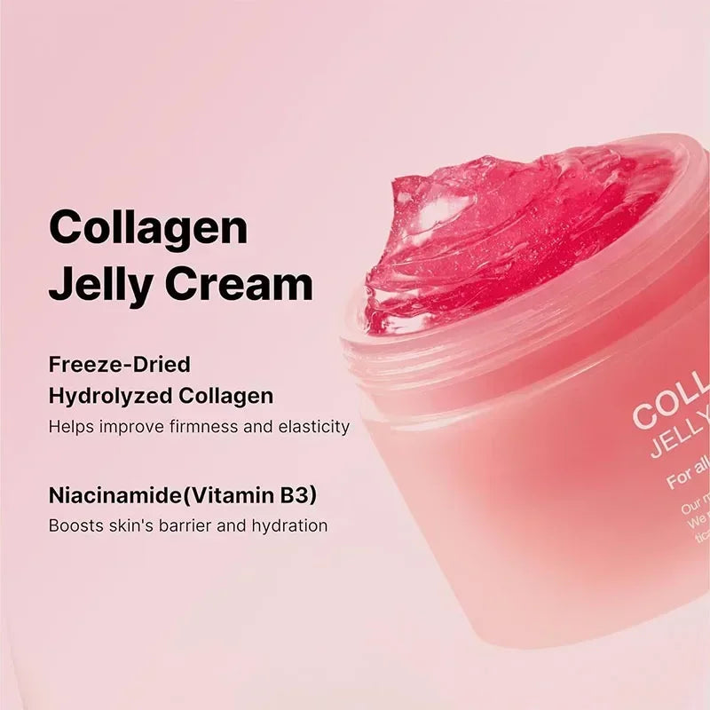 Sakura Mask,Collagen Jelly Cream Niacinamide And Hydrolyzed Collagen Strengthen Skin Barrier Lasting Moisturizing Skin Face Care