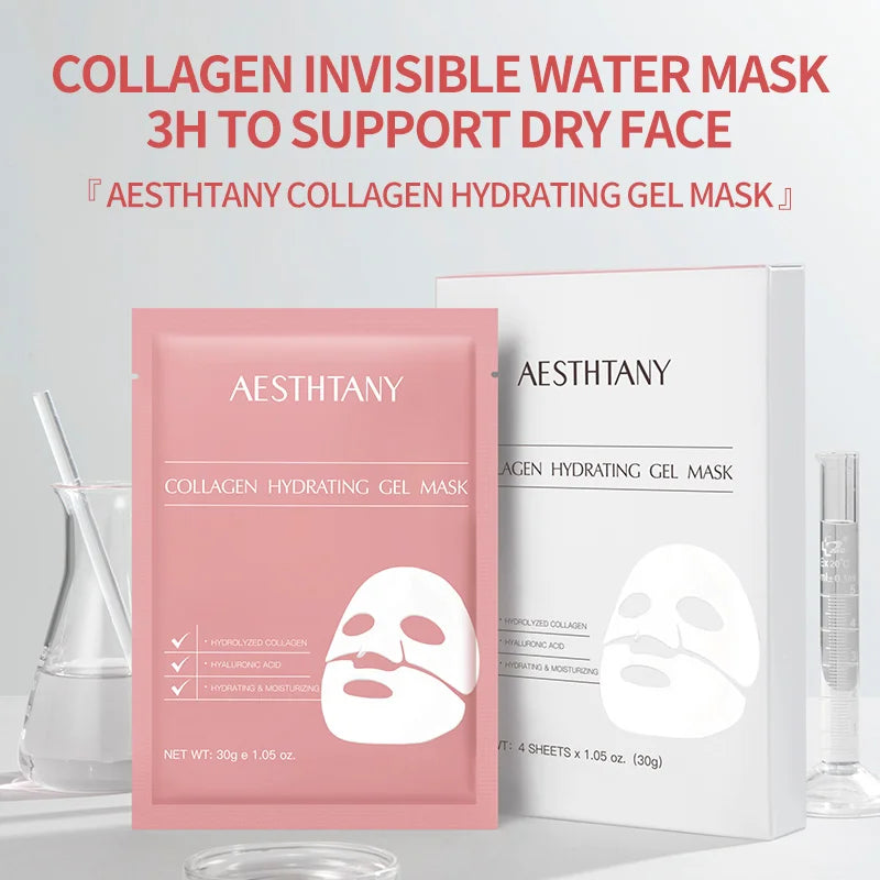 Hydrating Soothing Firming Skincare Treatment Moisturizes Smooths Enhances Elasticity AESTHTANY Collagen Gel Face Mask
