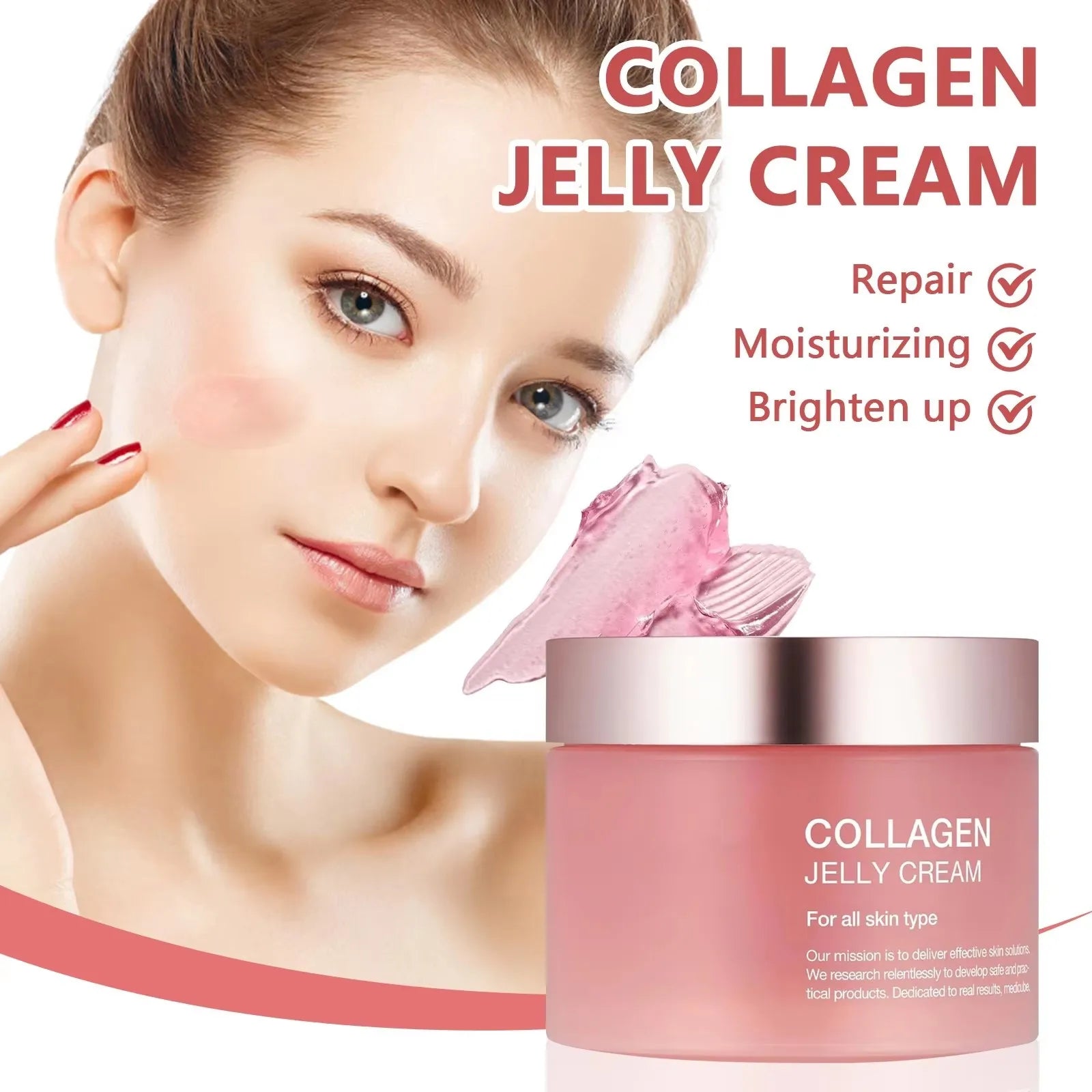 Sakura Mask,Collagen Jelly Cream Niacinamide And Hydrolyzed Collagen Strengthen Skin Barrier Lasting Moisturizing Skin Face Care