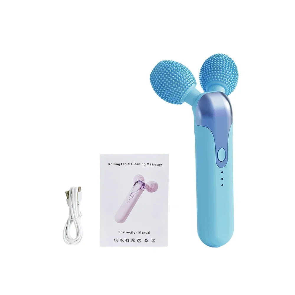 3D Roller Massager Face Massage Y Shape 360 Rotate Thin Full Body Shaping Relaxation Facial Lifting Wrinkle Remover Skin Cleaner