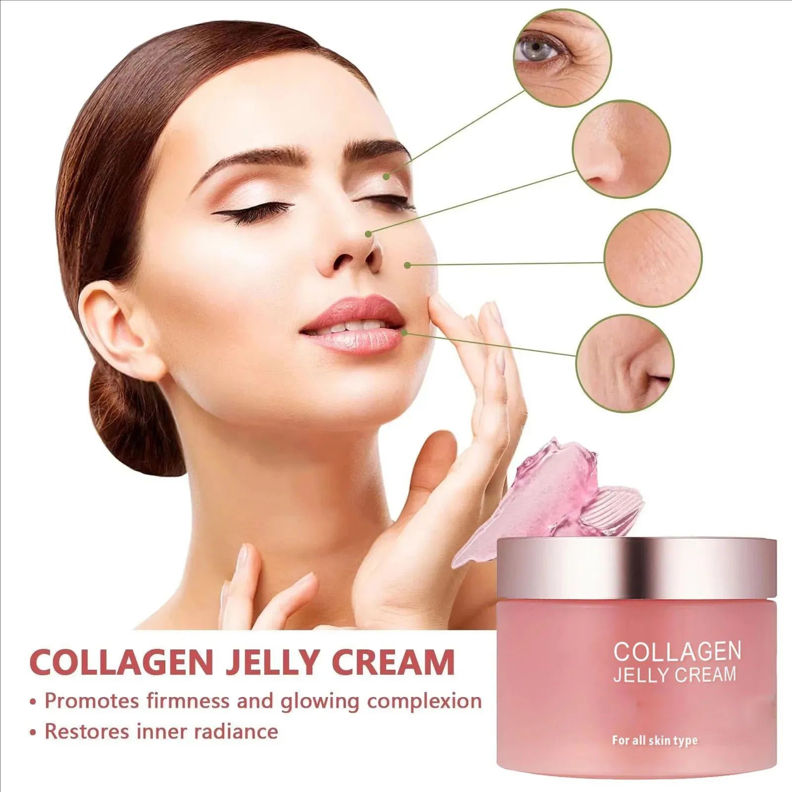 Sakura Mask,Collagen Jelly Cream Niacinamide And Hydrolyzed Collagen Strengthen Skin Barrier Lasting Moisturizing Skin Face Care