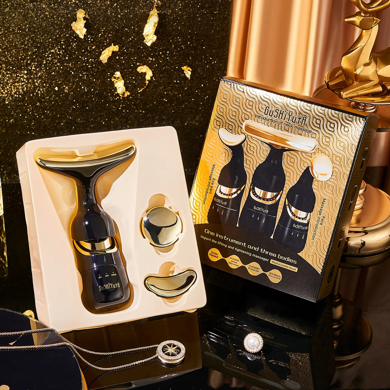 Multifunction Facial Lifting And Firming Massage Beauty Instrument Neck Eye Facial Anti Aging Microcurrent Beauty Device