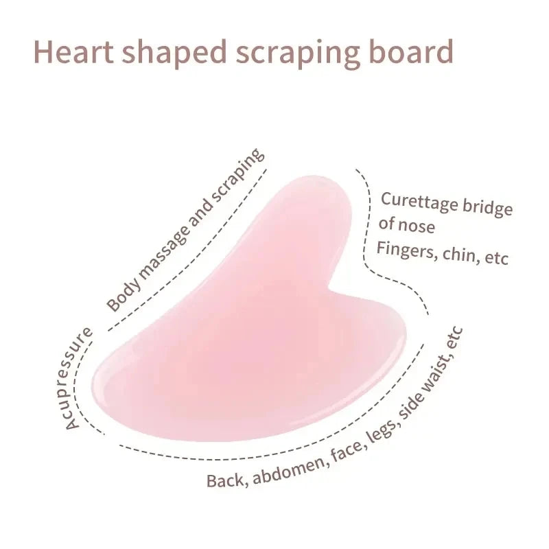 Face And Neck Massager ABS Roller Beauty Scraping Double-ended Massage Stick To Unblock And Relax Non-rose Crystal Jade